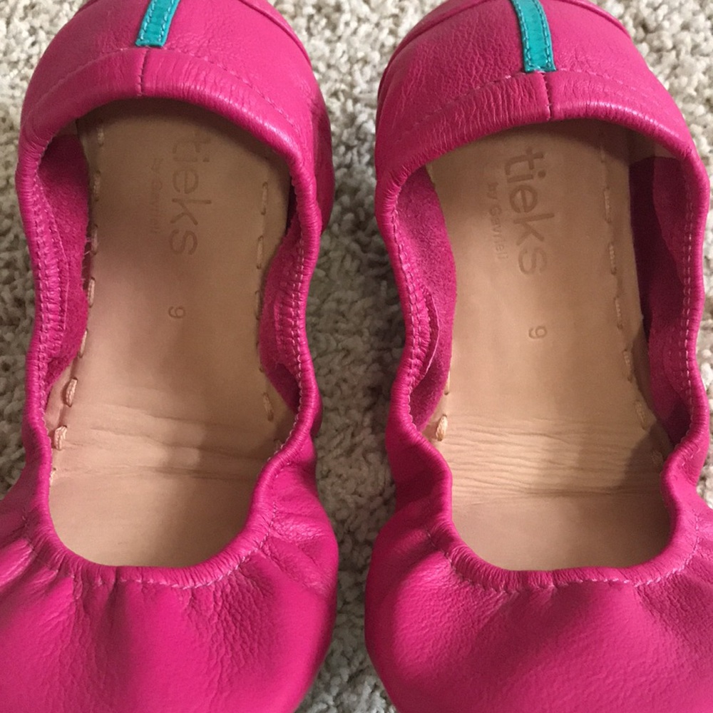 🐬TIEKS Fuchsia Blue Foldable Ballet Flats with Rounded Toe - Picture 8 of 13